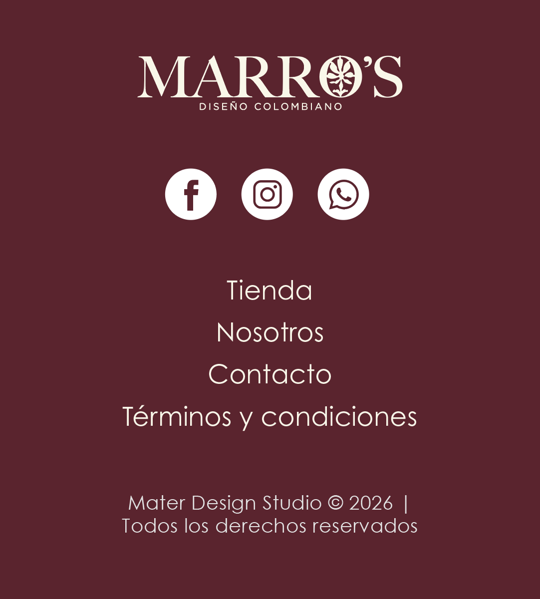 Footer MARRO'S